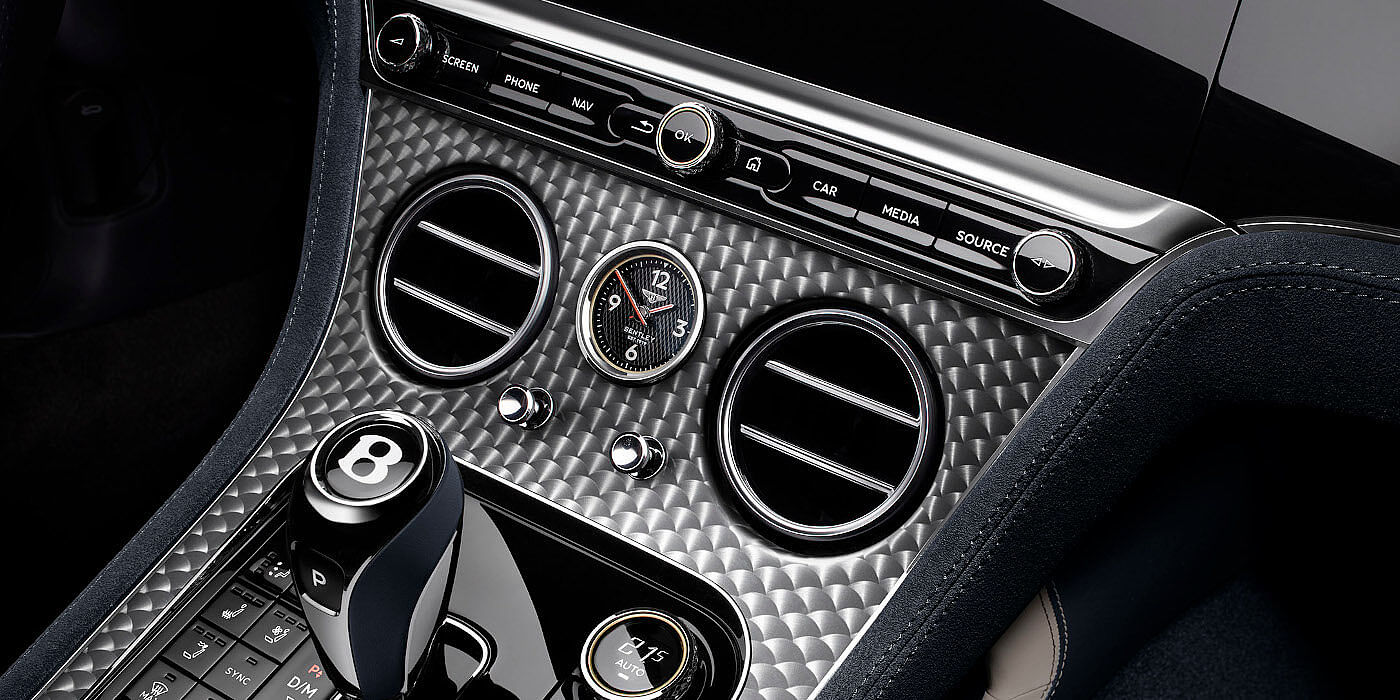 Bentley Auckland Bentley Continental GTC Speed convertible front interior engine spin veneer detail