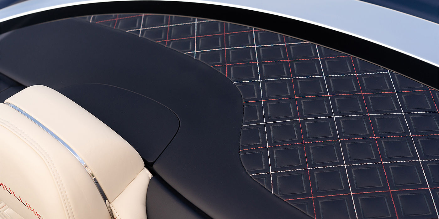 Bentley Auckland Bentley Continental GTC Mulliner convertible seat and cross stitched tonneau cover